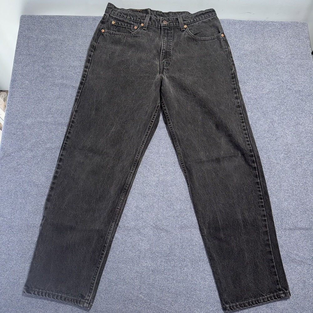Vintage 90s Levi's 550 Relaxed Fit Jeans Mens 34x30 Black Made in USA Denim EUC